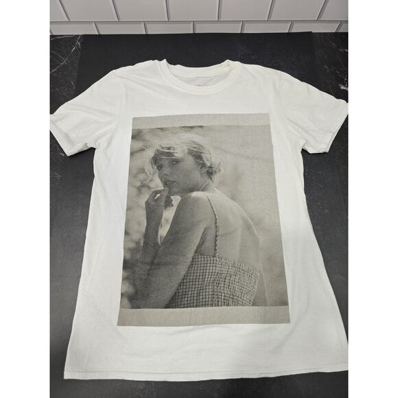 Taylor Swift Shirt Adult Small White Folklore I Knew You Lyrics Graphic Print - Picture 1 of 6